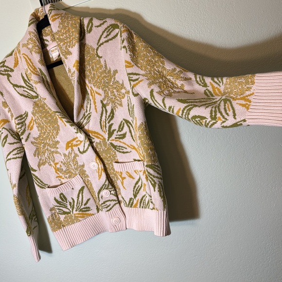 Anthropologie Maeve Pineapple-Print Cardigan size M - Picture 7 of 10